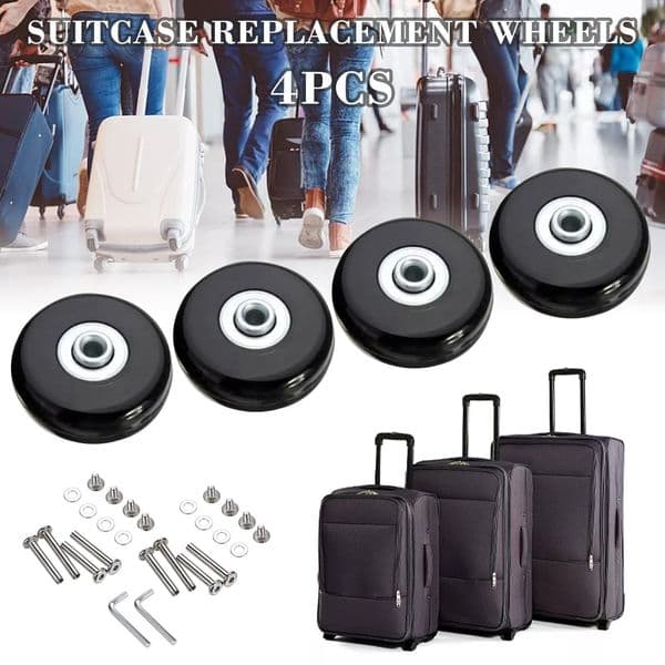 Bag Parts Accessories 4 Buah Roda Pengganti dengan Sekrup untuk Bagasi Bepergian Koper As Perbaikan Kit 404550Mm Kastor Diam DIY 230425