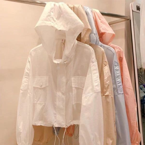Women's Jackets Summer Women Hooded Beach UV Jacket Female Long Sleeve Sun Protection Clothing Ladies Pink Sunscreen Casual Top 230426