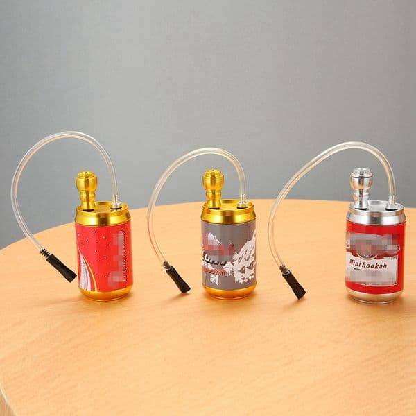 Colorful Metal Alloy Pipes Bottle Style Herb Tobacco Filter Bowl With Caps Waterpipe Handpipes Removable Tube Cigarette Bong Holder Smoking Mini Hookah
