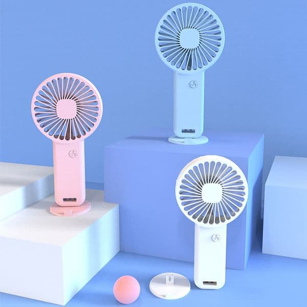USB Chargeable Mini Handheld Fans Base Summer Outdoor Portable Hand Hold Fan with Phone Holder