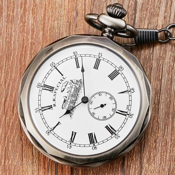 Pocket Watches Antique Silver London Fob Hand Wind Skeleton Men Women Mechanical Watch With Pendant Chain Necklace 230426