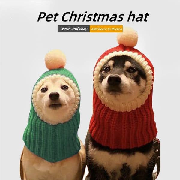 Other Dog Supplies Pet Cat Christmas Hat Cap Puppy Warm and Cozy Wool Hats For Costumes Selectable Red Green 231127