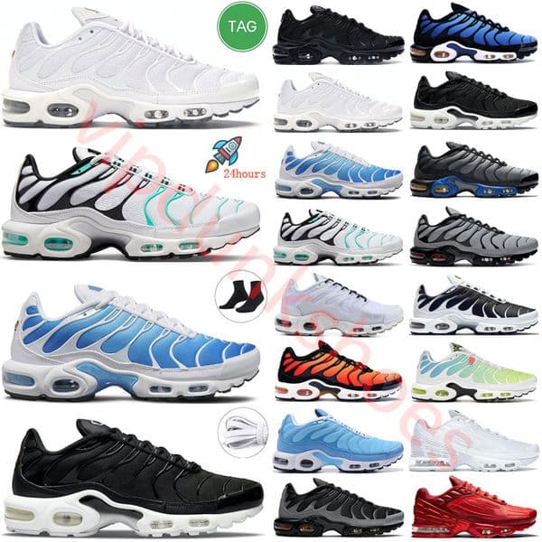 Triple White Bleached Aqua TN Black Silver University Blue Tiger Shoes mint gree Running Plus navy Obsidian Metallic worldwide Men bat Magma Pack Sports sneakers