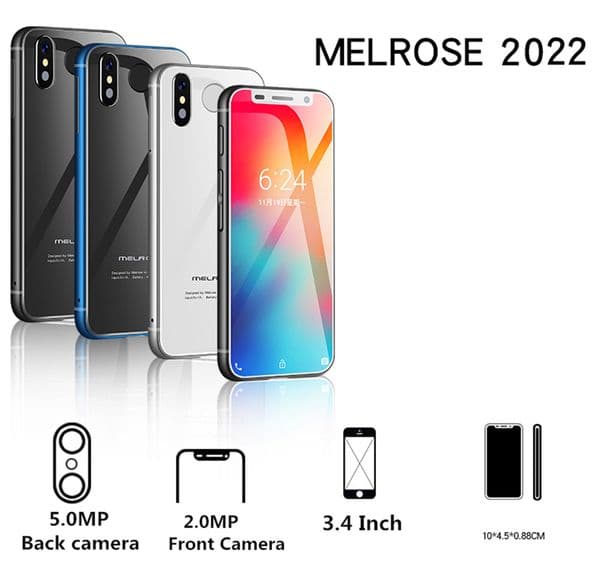 Original Mini Mobile Phone Melrose S9 Plus 4G Lte Smallest Smartphone 5Mp Cameras Mtk6737 Quad Core Android Cell Phones Unlocked Fingerprint Id Telephone Dual Cards