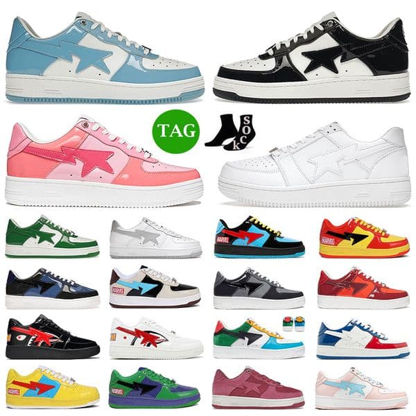 2026 Casual Shoes Men Women Platform Sneakers Black Patent Blue Green Triple White Camo Combo Pink Red Pastel Pink Mens Trainers Sport Scarpes