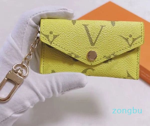 Luxury Designer keychain Fashion Womens Mini Wallet High Quality bag charm Genuine Leather Men Coin Purse Color Wallets Holder