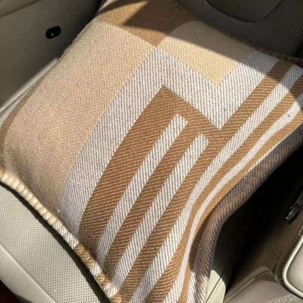 2023 NEW Luxury Camel Brown Blanket and cushion Have Tag And Dust Bag TOP VERY Tick Home Sofa Good Quailty WOOL Cushion black Living room sofa Ins pillow home