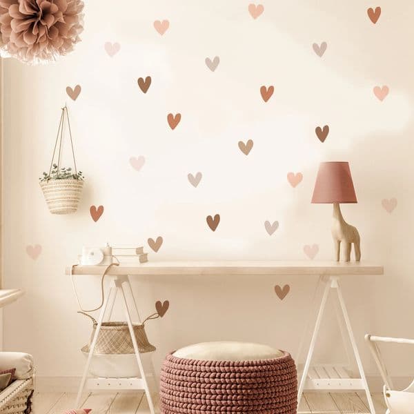 Wall Stickers Boho Hearts Creative Sticker For Children Baby Girls Boys Room Nursery Art Decals Vinyl Mural Kids Bedroom Home Decor 231128
