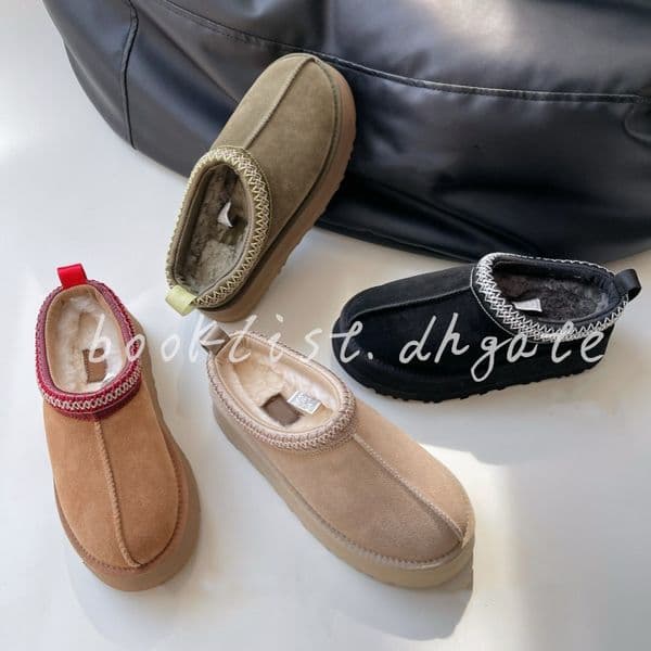 Fashion Designer fluffy snow boots mini women winter australia tasman platform boot fur slipper ankle wool shoes sheepskin leather casual outside 10A OG