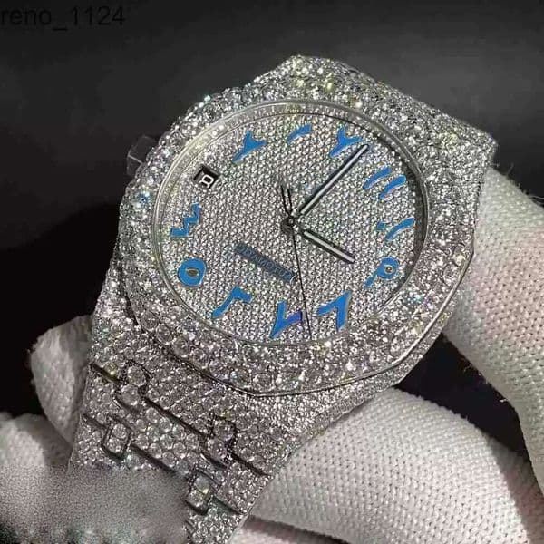 Watch Woman Designer 3Txm lady VVS Moissanite Mens Automatic Sier Dias Pass Tt Top Quality high quality ETA Movement 904L Stainls Steel Iced Out Sapphire Water