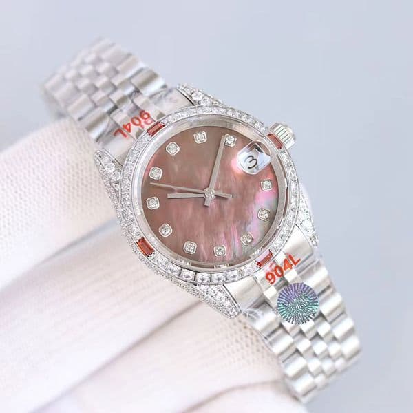 Womens Watches Diamond Dial Automatic Movement Watch 36MM Stainless Steel Bracelet Gift Wristwatches