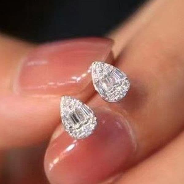 2023 Choucong Brand Sud Earrings Classical Jewelry 925 Serling Silver Princess Cu Whie Topaz CZ Diamond Gemsones Pary Waer Drop Women Wedding Earring