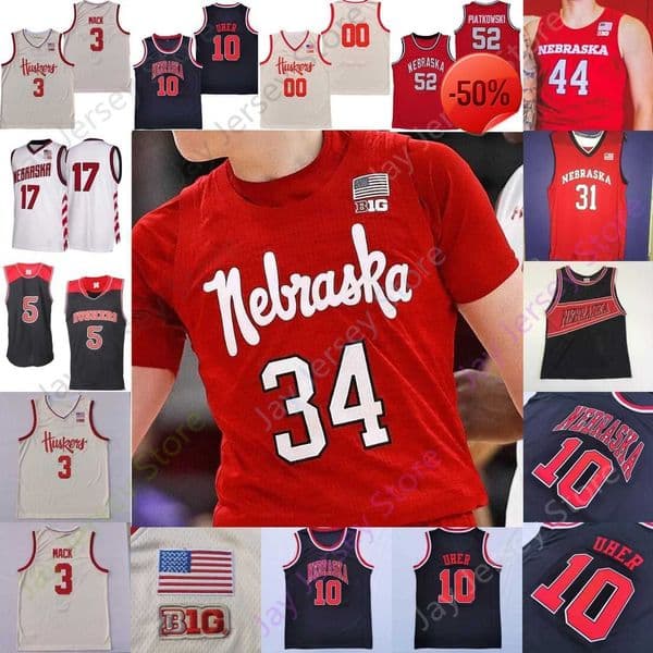 Nebraska Cornhuskers Basketball Jersey College Quaran Mcpherson Oleg Kojenets Keisei Tominaga Trevor Lakes Trey Mcgowens Derrick