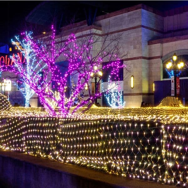 Net String Lights Tree Lighting 9.8 x 6.6ft Mesh Light Garden Twinkle with Remote for Outdoor Lawn Yard Fence Indoor Decor RGB Crestech168
