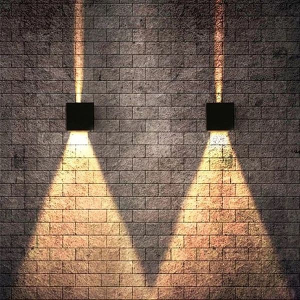 LED Aluminum Waterproof Wall Lamp, Waterproofs Modern Outdoor Light 12W 100-277V 2700K Angle-Adjustment Intdoor Sconces Lighting Warm Lights(3.94"in) crestech168
