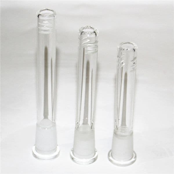 Smoking Accessory Hookahs 2.5inch-6inch 18mm male to 14mm female Glass downstem Diffuser tube stem Adapter Diffused Down Stem For Glass Beaker Bong Pipes