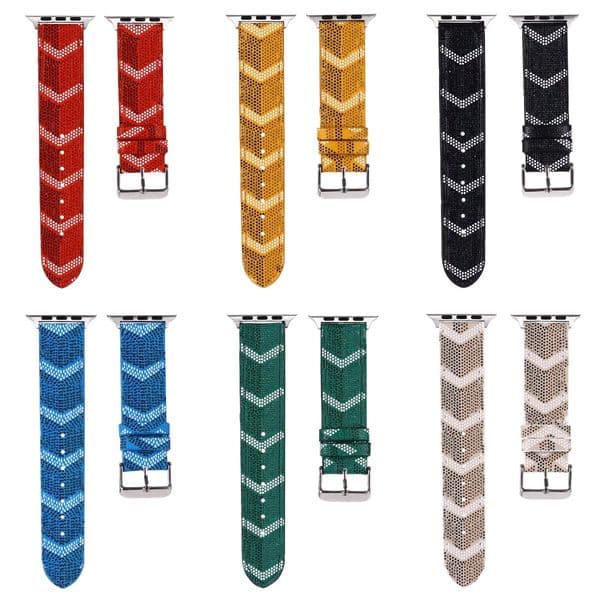 Fashion Designer Watch Band for Apple Watch Bands 49mm 42mm 40mm 44mm 38mm iwatch 8 5 4 3 Bands Luxury PU Leather Bracelet Geometric Printed Dot Smart Straps