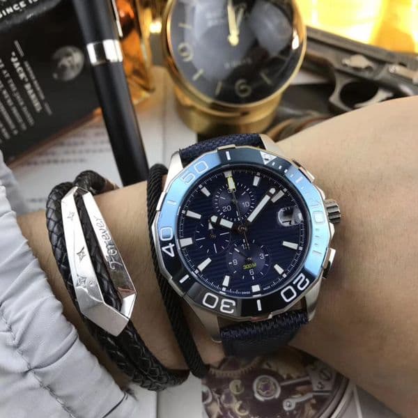 Watch Woman Designer Ceramic Bezel Ring 42Mm Quartz Chronograph Sports high quality Watch Nylon Tape Original Buckle lady 300M Cal 16 Men's Wristwatch Clover