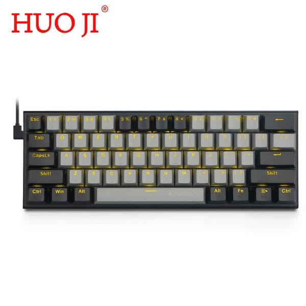 Keyboards HUO JI E-YOOSO Z-11 60% Mechanical Keyboard USB Wired LED Backlit Axis Gaming Mechanical Keyboard 61 Key Optical Switches T230215