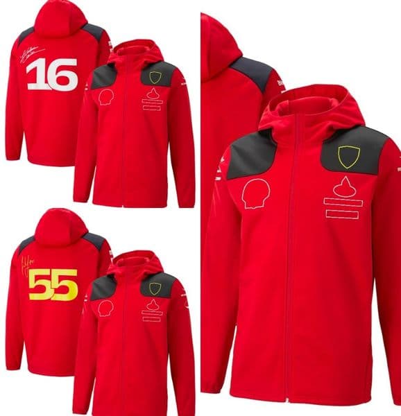 2023 New Formula 1 Hoodie Jacket F1 Team Red Softshell Jacket Official Website Same Racing Fan Zipper Jackets Autumn Winter Hoodies
