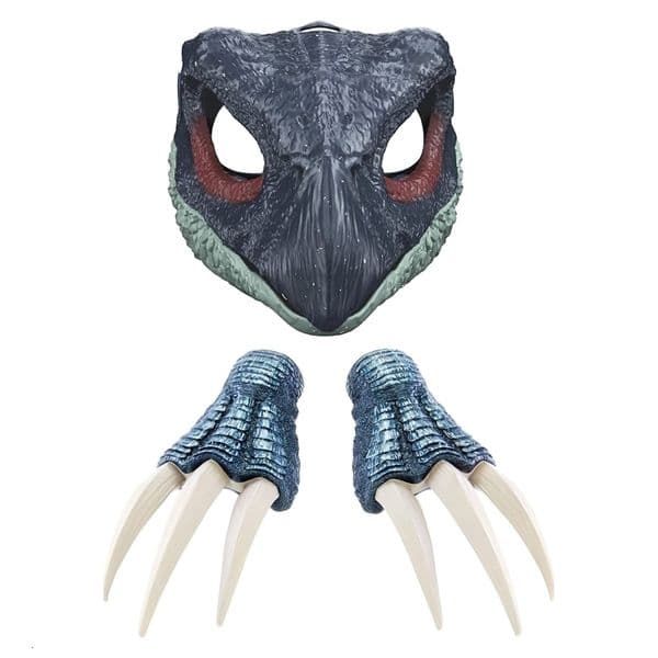 Party Masks Jurassic Therizinosaurus Dinosaur Mask with Opening Jaw 10-in Claws Realistic Texture Nose Eyes Secure Strap 230216