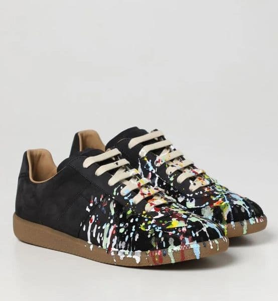 Top Design 2023 Maisons Men Sneakers Shoes Suede & Leather Trainers Rubber Sole Runner Sports Stitching Low-top Comfort Casual Walking EU38-46