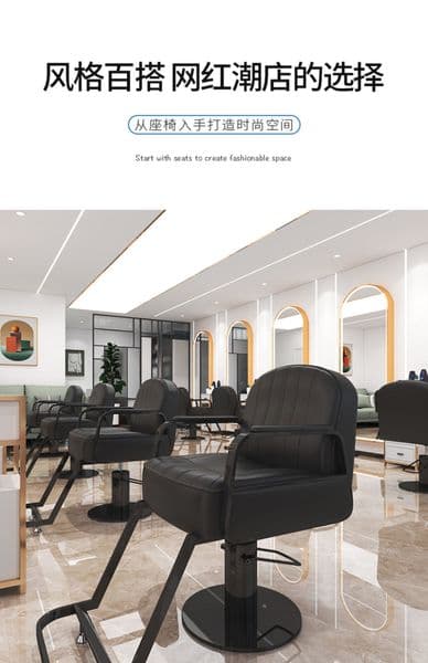 The hair can lift and lower the Salon furniture salon barber chair