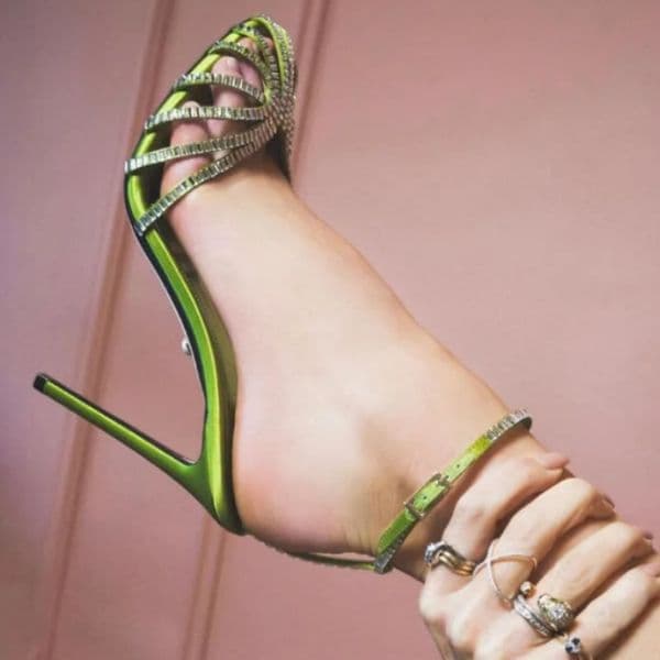 Alevi Milano high-heeled Sandals crystal-encrusted strap spool Heels sky-high heel for women summer luxury designers shoes party heeled Dress shoe factory footwear