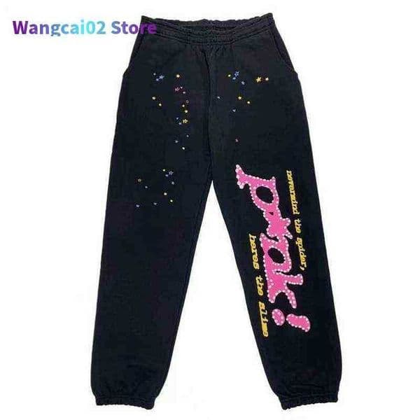 Mens Pants Puff Spider Web 555555 Sweatpants Men Best Quality Heavy Fabric Sp5der Joggers Drawstring Women Trousers Clothing 022123h06k906k9bajrbajr