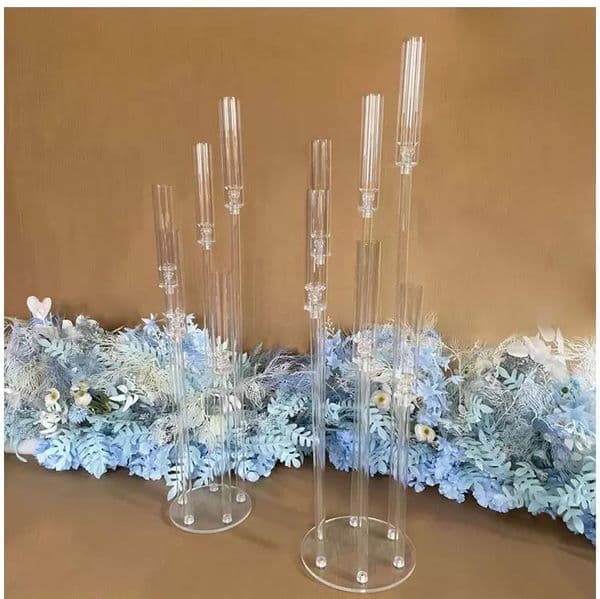 Wedding Decoration Centerpiece Candelabra Clear Candle Holder Acrylic Candlesticks for Weddings Event Party 0224