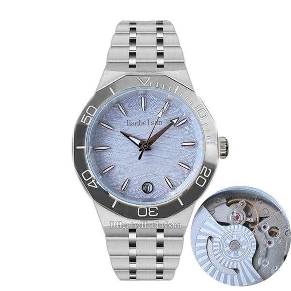 8 colors Women watch Gray face Luminous dial 2813 Automatic Movement Steel strap Wristwatches Ladies Watches 35MM