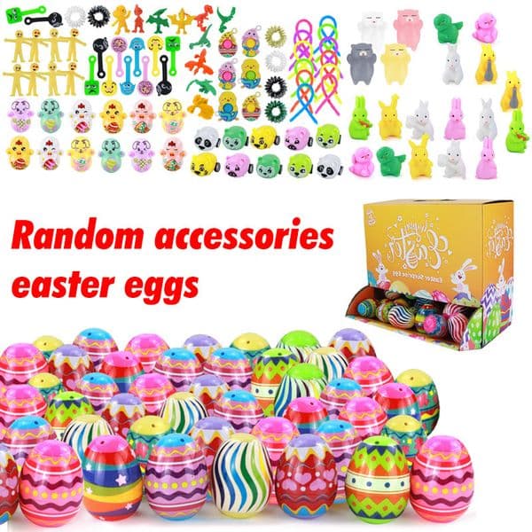 Other Toys Fillable Easter Eggs Plastic Colorful Easter Eggs Easter Candy Chocolate Gift Toys Boxes Egg Shape Easter Decor Party DIY Crafts 230227