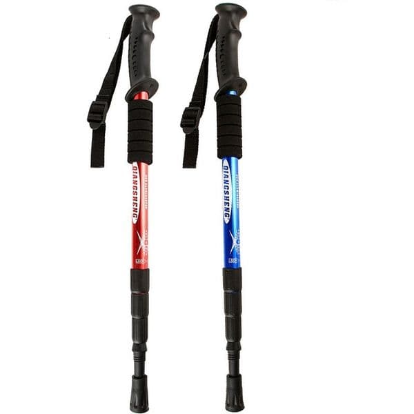 Trekking Poles Adjustable Ultralight Trekking Poles Aluminium Alloy Walking Stick Trail Running Hiking Alpenstock Folding 53cm For Tourism 230227 Z260508