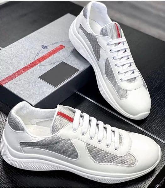 23S/S Luxury Americas Cup Sneakers Casual Shoes For Men Calf Leather Blue Black White Sports Technical Fabric Light Sole Outdoor Trainers EU38-46
