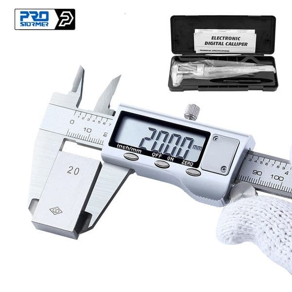 Vernier Calipers 0-150mm Stainless Steel/Plastic LCD Digital 6 inch Instrument Depth Measuring Tools by PROSTORMER 230227