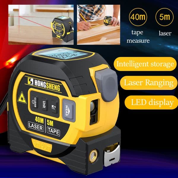 Tape Measures 3 in1 Laser Rangefinder Infrared Measure High-precision Backlight Distance Meter Electronic Cross Line Area Measuring Ruler 230227