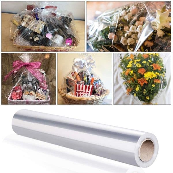 Wholesale Packaging Clear Cellophane Wrap Roll Thicken Transparent Long Film Gift Wrappings For Flowers Craft Bouquet Basket Packing Paper Wrapping 230601 B2