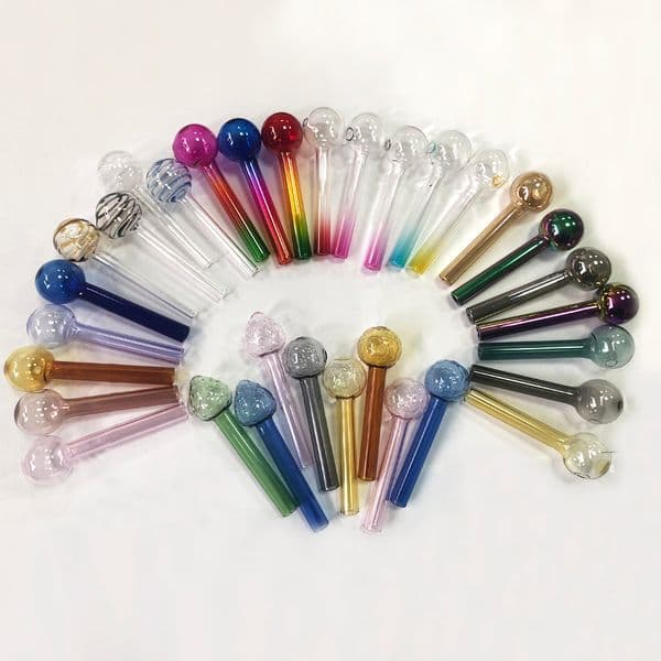 4inch 6inch Glass Oil Burner Pipe Spoon Pyrex Oil Burner Glass Pipes Water Hand Pipes Smoking Pipes For Smoking Accessories Tobacco Tool
