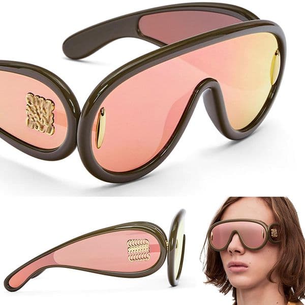Summer Sunglasses Wave Mask Sunglasses In Acetate Designer For Womens And Mens Leisure Party Glasses 40108 Color Lens Black Frame Lunettes de soleil Wave Mask