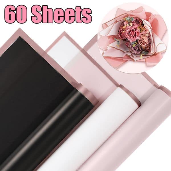 Wholesale 20 Sheets Gold Edge Waterproof Packaging Wedding Bouquet Wrapping Paper For Birthday Gift Valentines Day 230601 B2