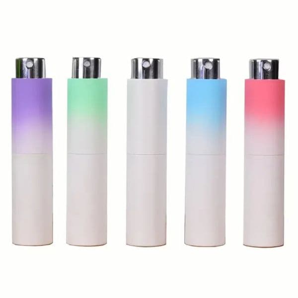 8ML Gradient Color Perfume Bottle Plastic Essential Oil Spray Bottle Portable Empty Cosmetic Bottles wholesale