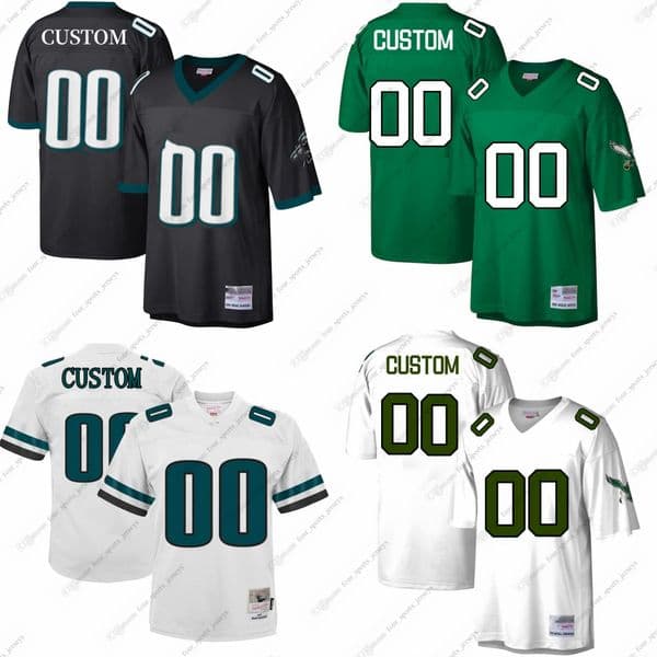 Custom NCAA 75th Vintage Football Jerseys Reggie White Chuck Bednarik Brian Dawkins Jason Kelce Donovan McNabb Jerome Brown Fletcher Cox Jason Peters Carmichael
