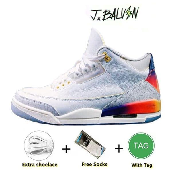 Newest J Balvin x Jumpman 3 3s Basketball Shoes Sneaker JBalvin Multi Color FN0344-901 Men Womens Trainers Outdoor Sports Sneakers designer Shoe 36-47