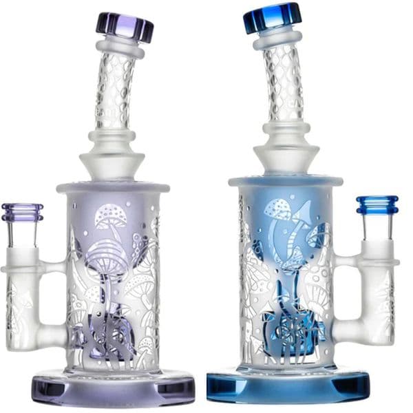 Vintage Premium SANDBLASTED TORUS Glass Bong Water Hookah Smoking Pipes 10INCH Original Glass Factory can put customer logo by DHL UPS CNE