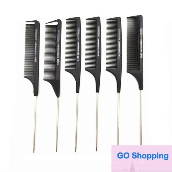 Professional Anti-Static Rat tail comb Metal salon use hair brush hairstyle beauty tool Classic