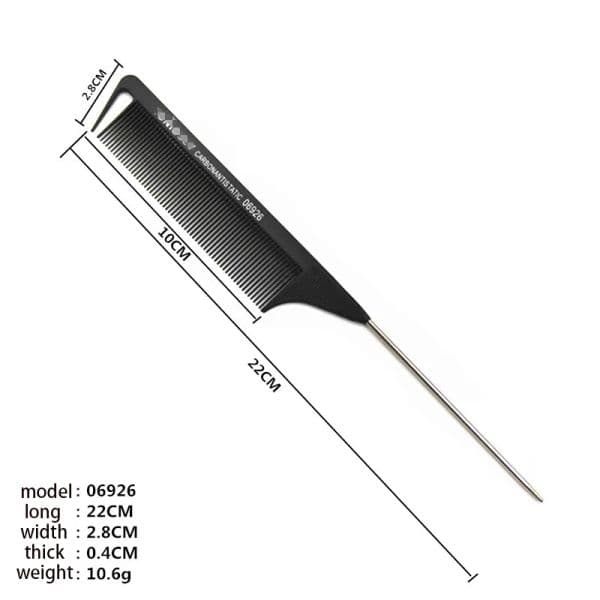 Professional Anti-Static Rat tail comb Metal salon use hair brush hairstyle beauty tool factory outlet