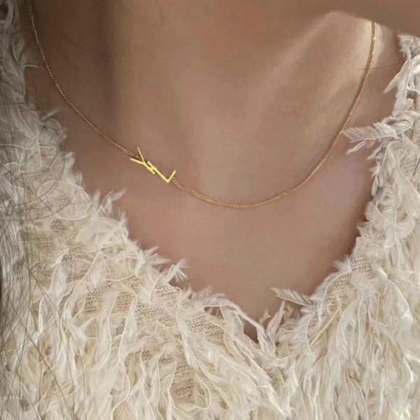 Pendant Necklaces Chokers Simple Initial Dainty Pendant Designer Choker Necklace 14K Gold Plated Thin Chain Pendant Choker Light Weight Necklaces Gift