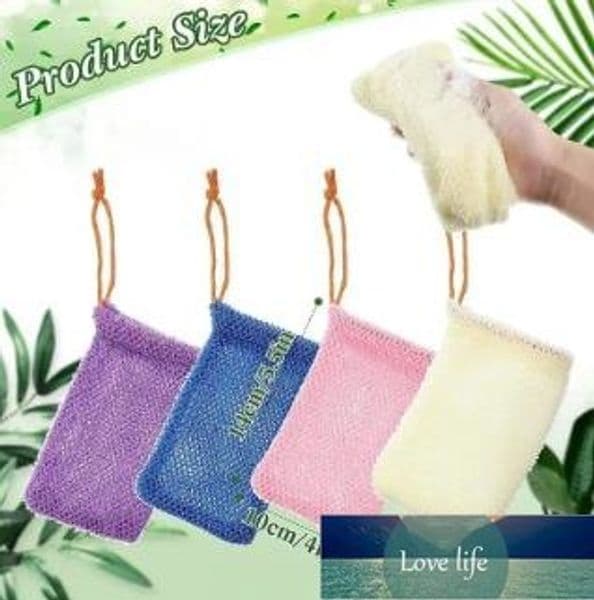 High-end Exfoliating Saver Pouch For Shower Body Massage Scrubber Natural Organic Ramie Soap Holder Bag Pocket Loofah Bath Spa Bubble Foam With Drawstring