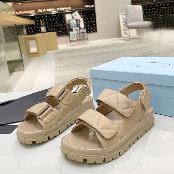 Summer Sandals Platform heels open toe womens luxury designers Rubber outsole Casual Fashion Sand shoes factory footwear