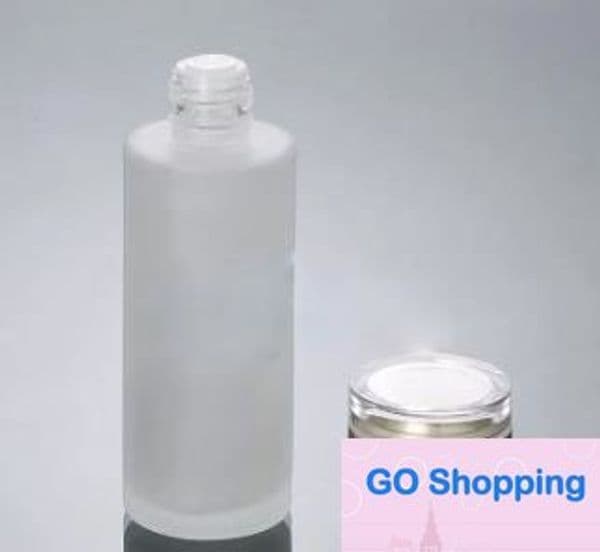 Wholesale frosted glass bottle with gold lid ,glass lotion toner bottle frost 120 ml Cosmetic Packaging glass bottle Top Quality
